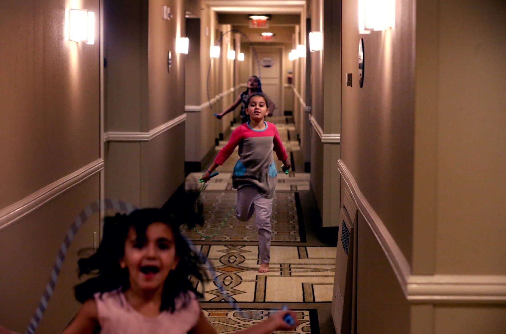 Afghan refugees stay at Hollywood Casino & Hotel waiting for apartments